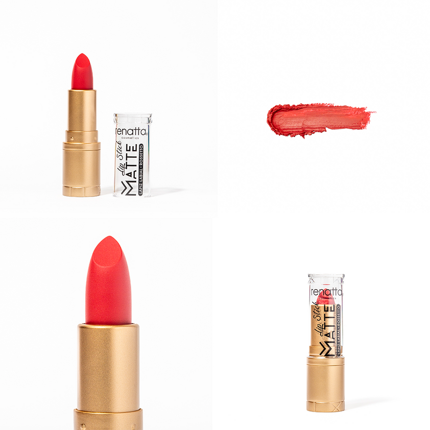 Labios Roho Mates Labial en Barra Mate ROJO – Renatta Cosmetics